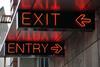 entrance exit sign
